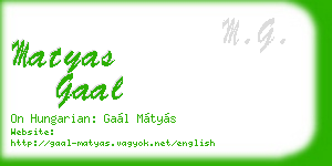 matyas gaal business card